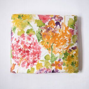 Pier 1 Vintage 90s Queen Duvet Cover | 100% Cotton Floral Watercolor